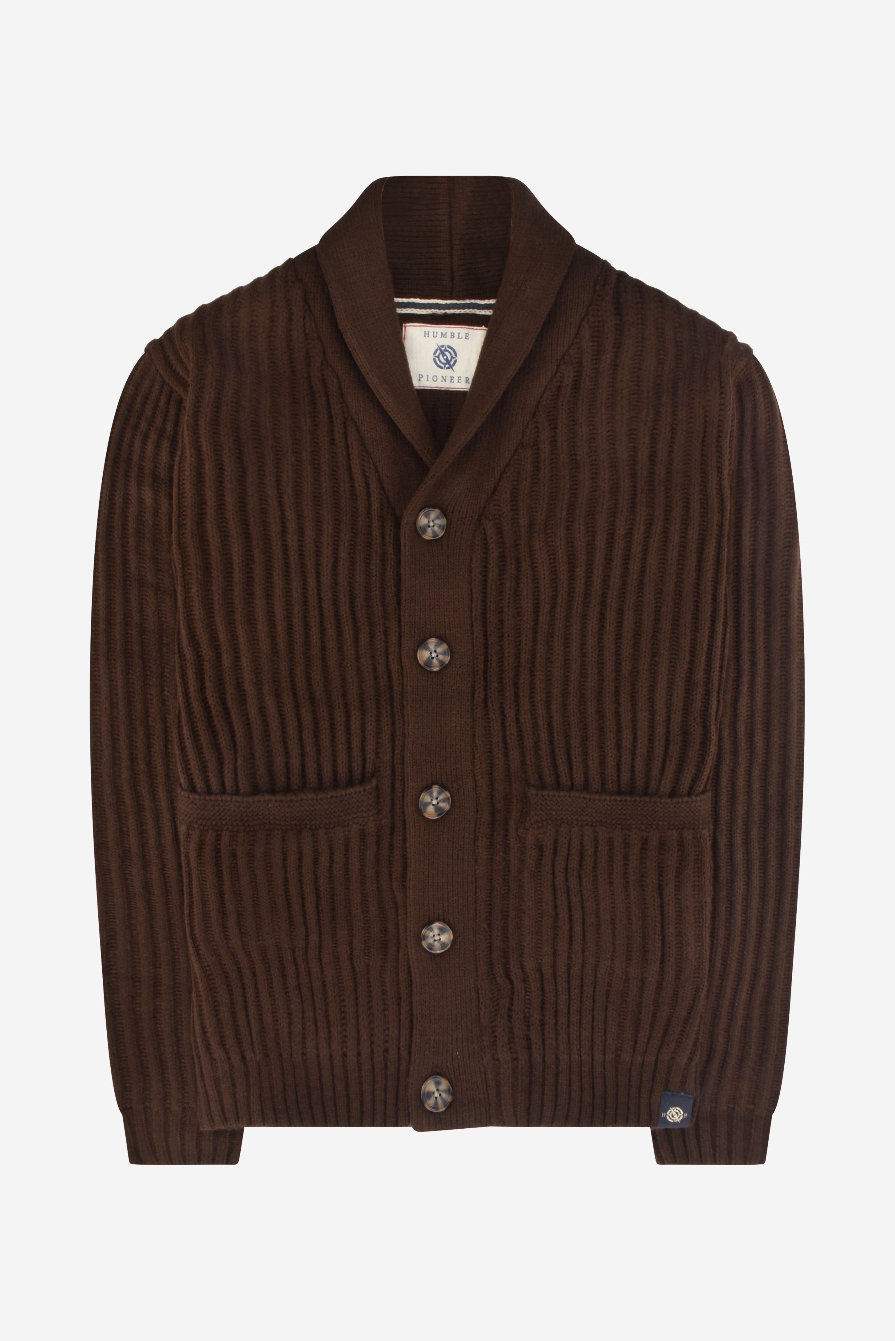 Humble Pioneer - Dark Brown Shawl Cardigan