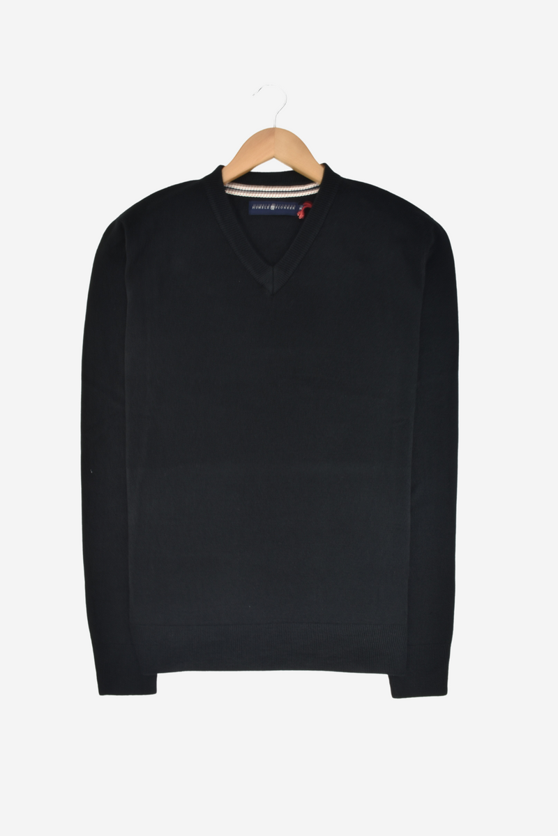 Humble Pioneer - Black Soft Touch V Neck Jumper