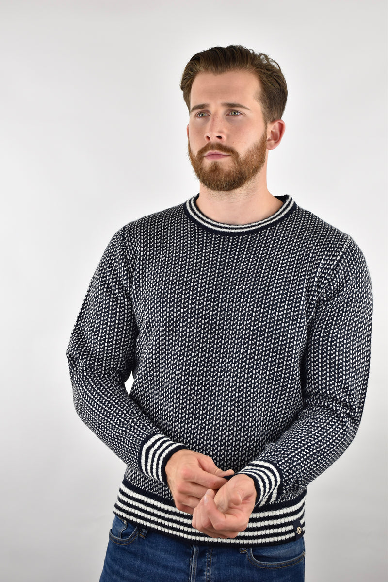 Humble Pioneer - Men's Navy Norwegian Jumper