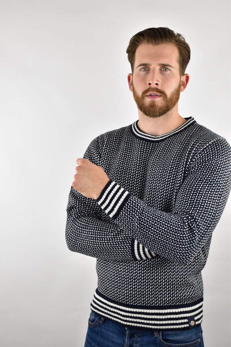 Humble Pioneer - Men's Navy Norwegian Jumper