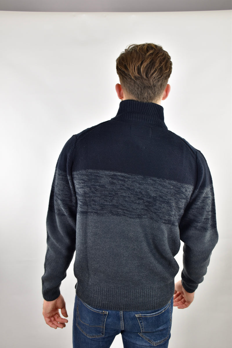 Humble Pioneer - Men's Navy Placket Jumper